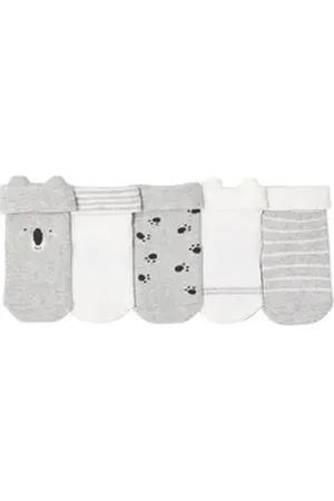 Vertbaudet Schoppersocken 5er-Pack Baby Stoppersocken mit Koala 5er-Pack grau 14/15