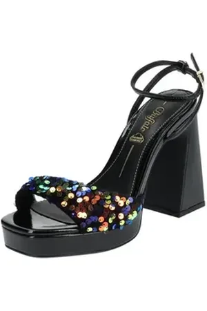 Buffalo Sandalen Textil High-Heel-Sandalette schwarz 38 EU