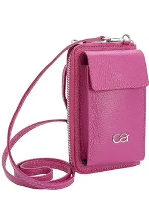 Alessandro Umhängetasche Event, Echt Leder Handy Geldbörse zum Umhängen rosa