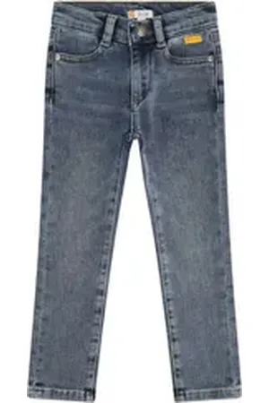 Steiff Regular-fit-Jeans Jeanshose Denim, verstellbarer Bund blau 110