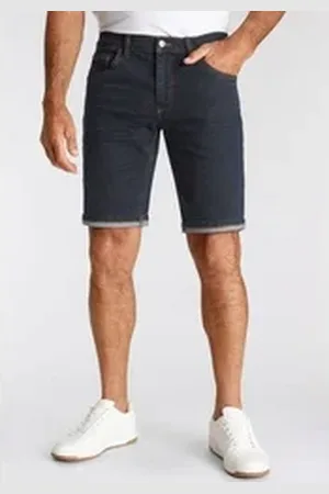 ARIZONA Jeansshorts gerader Schnitt, knieumspielende Länge, niedrige Leibhöhe blau 31