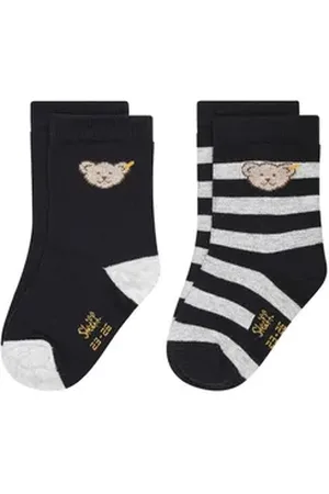 Steiff Freizeitsocken Kinder Unisex Socken, 2er Pack - Bio-Baumwolle blau 31-34