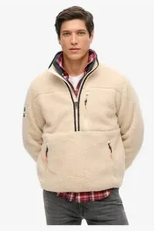 Superdry Fleecepullover OUTDOOR FLEECE HALF ZIP beige XL