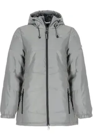 Coastguard Winterjacke Damen Jacke reflektierend - Wattierte Damenjacke mit Kapuze grau 40