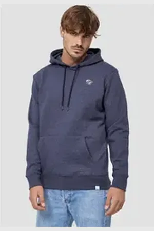 Mikon Kapuzensweatshirt im sportlichen Design blau M