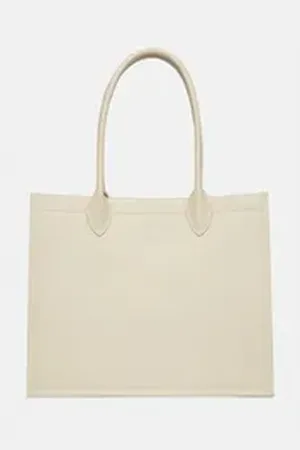 Comma, Comma Tragetasche Shopper aus Glattleder mit Magnetverschluss, Tragehenkel beige