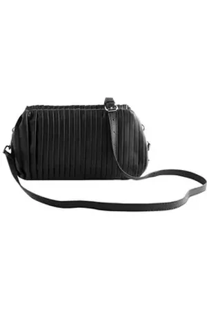 Next Clutch Plissierte Clutch aus Leder (1-tlg) schwarz