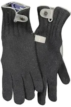 HARMONT&BLAINE Strickhandschuhe Elegante schwarze Herrenhandschuhe mit Kontrastdetails und Knopf