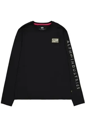 Alpha Industries Longsleeve Men - Longsleeves Camo Sleeve Longsleeve schwarz L