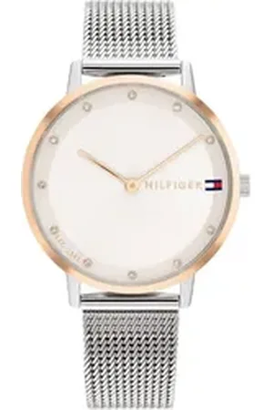 Tommy Hilfiger Quarzuhr PIPPA 1782666, Armbanduhr, Damenuhr, analog, Edelstahlarmband silberfarben