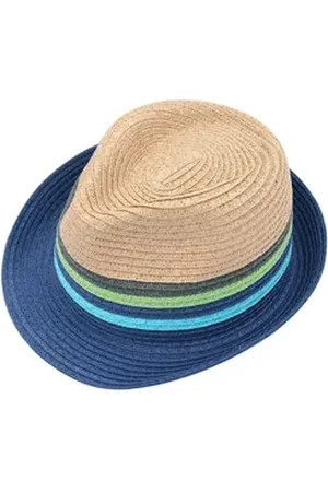 maximo Strohhut MINI BOY-Trilby, Streifen (1-St) blau 51