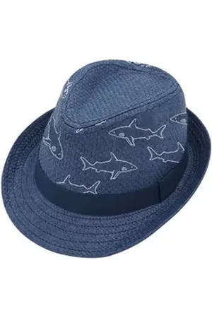 maximo Strohhut KIDS BOY-Trilby Hai,Futter (1-St) blau 53