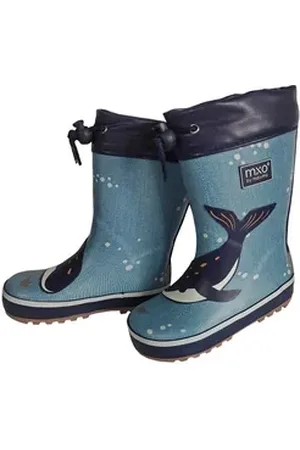 maximo Gummistiefel Wal Stulpe, Jerseyfutter, Fotoprint, Reflekt 3M Gummistiefel blau 26 EU