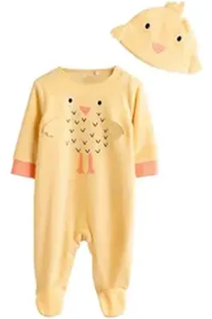 Next Schlafoverall Schlafanzüge für Babys, Osterküken (2-tlg) gelb 80-86 (12-18 Mon.)