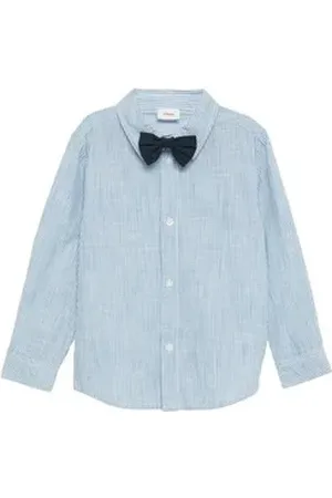 QS by s.Oliver Langarmhemd Hemd blau 104/110