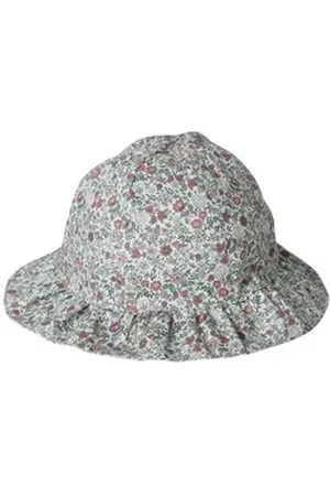 Vertbaudet Beanie Mädchen Baby Sonnenhut mit Blumenmuster grün 37/43CM