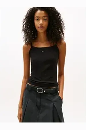 Tommy Hilfiger Spaghettitop TJW ESSENTIAL STRAP TOP EXT in Großen Größen, Spaghettiträger schwarz 4XL (48)