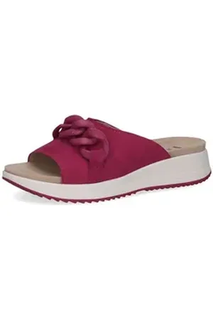 Caprice Pantoletten Veloursleder Pantolette rosa 41 EU