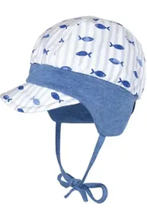 maximo Schirmmütze BABY BOY-Schildmütze Jerseybund, Bindeband blau 35