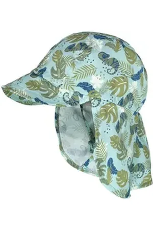 maximo Schirmmütze MINI BOY-Schildmütze, Druck Nackenschutz, Bindeband blau|grün 55
