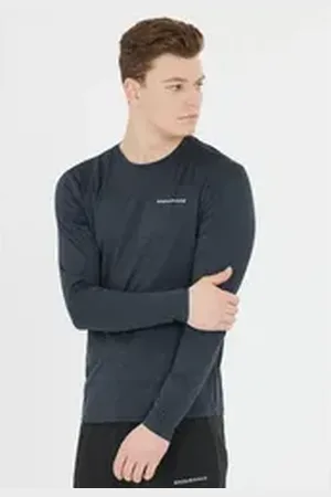 Endurance Langarmshirt Abdon M Melange L/S Tee Black Melange XL