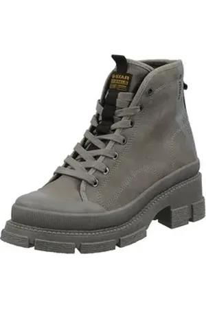 G-Star Stiefelette Lederimitat Schnürstiefelette grau 38 EU