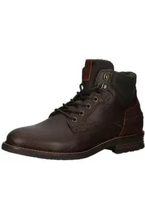 Bullboxer Stiefelette Leder Schnürstiefelette braun 42 EU