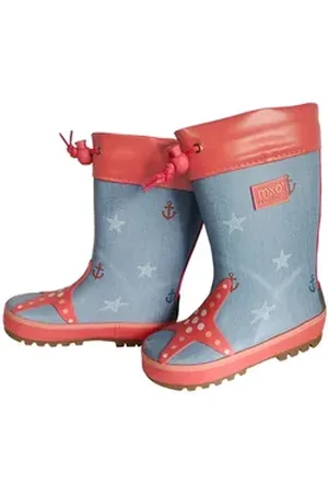 maximo Gummistiefel Seestern Stulpe, Jerseyfutter, Fotoprint, Reflekt 3M Gummistiefel orange 32 EU