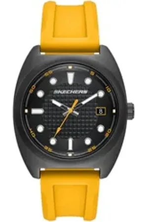 Skechers Quarzuhr HANOVER SR5239, Armbanduhr, Herrenuhr, Silikonarmband, analog, Tag gelb