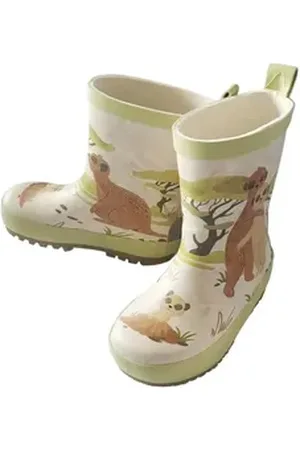maximo Gummistiefel "Erdmännchen", Jerseyfutter, Fotoprint, Reflekt 3M Gummistiefel grün 21 EU