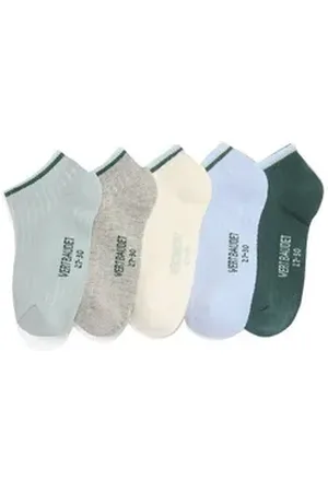 Vertbaudet Socken 5er-Pack gerippte Jungen Kurzsocken BASIC 5er-Pack blau 23/26