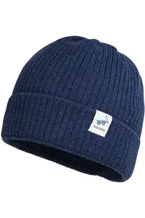 maximo Strickmütze GOTS BABY-Beanie, Rippe Umschlag blau 49