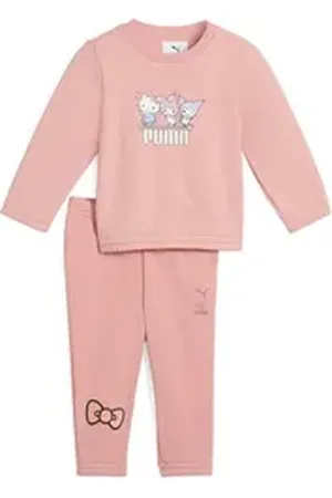 PUMA Jogginganzug x HELLO KITTY AND FRIENDS Minicats Set mit Crewneck Mädchen rosa 80