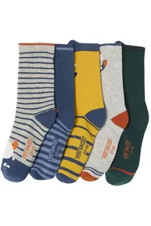 Vertbaudet Socken 5er-Pack Jungen Socken mit Monstern 5er-Pack blau 27/30