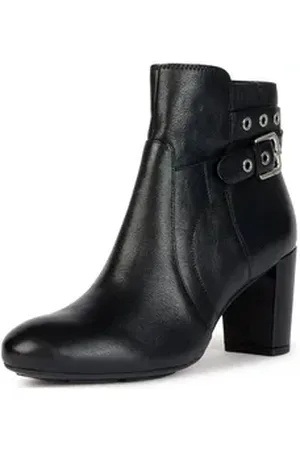 Geox Stiefelette Leder Stiefelette schwarz|silberfarben 39 EU