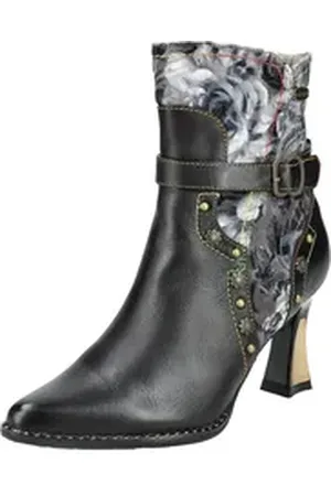 LAURA VITA Stiefelette Leder/Textil High-Heel-Stiefelette schwarz 39 EU