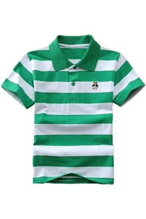 DEBAIJIA Poloshirt Jungen Poloshirt Kinder Oberteile 1-12T T Shirts Baumwolle Sommer grün 100