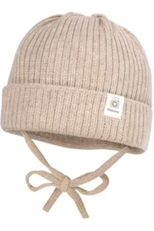 maximo Strickmütze GOTS BABY-Beanie, Rippe Umschlag beige|braun 51