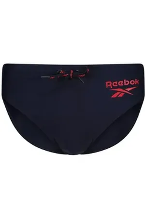 Reebok Badeslip "Wells" (1-St) mit Kordel mit Logoschriftzug blau XL