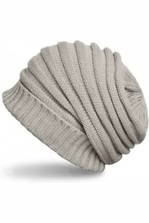 CASPAR Beanie MU081 Unisex Winter Strick Mütze grau
