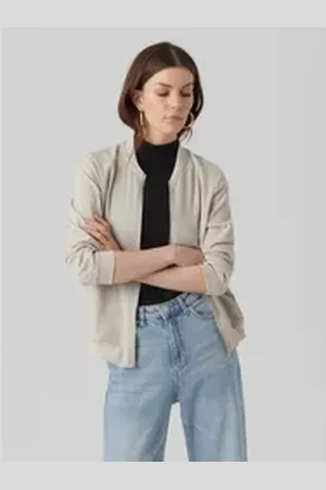VERO MODA Bomberjacke VMCOCO L/S BOMBER in modisch kurzer Form braun XS (34)