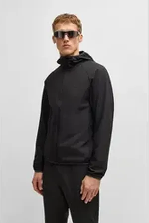 HUGO BOSS Funktionsjacke L_Commuter mit gummiertem Markenlabel schwarz S
