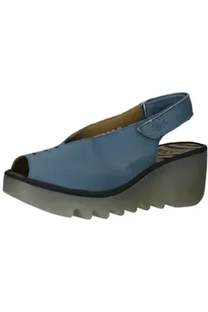 Fly London Pumps Leder Keilpumps blau 39 EU