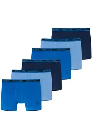 Schiesser Retro Boxer 6er Pack Kids Boys 95/5 Organic Cotton (Spar-Set, 6-St) Retro Short / Pant - Baumwolle - ohne Eingriff blau 92
