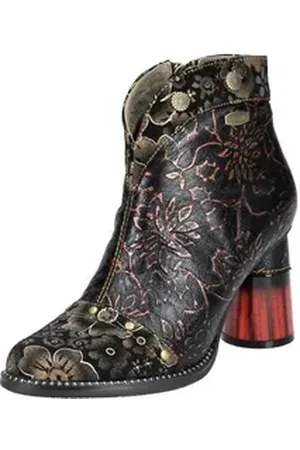 LAURA VITA Stiefelette Leder/Textil High-Heel-Stiefelette braun 38 EU