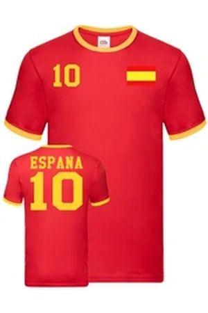 Blondie & Brownie T-Shirt Spanien Spain Sport Trikot Body Fussball Weltmeister WM Copa America gelb|rot L