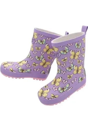 maximo Gummistiefel "Schmetterlinge", Jerseyfutter, Alloverprint, Reflex 3M Gummistiefel lila 28 EU
