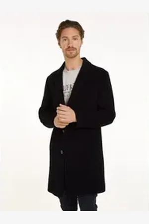 Tommy Hilfiger Langmantel DC WOOL MIX COAT schwarz L