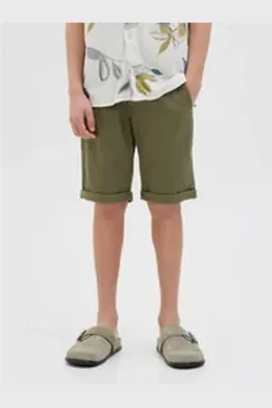 JACK & JONES Junior Chinoshorts JPSTDAVID JJCHINO SHORTS AKM SN JNR grün 140