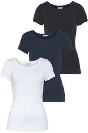 FLASHLIGHTS T-Shirt (Packung, 3-tlg., 3-er Pack) Kurzarm, sehr figurbetonte Passform, aus Feinrippstoff schwarz 48/50